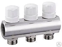 фото Коллектор Lavita с регулируемыми кранами НР 1"х3/4", 5 выходов евроконус