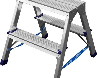 фото Стремянка СИБИН двухсторонняя алюминиевая, 2 ступени 38825-02