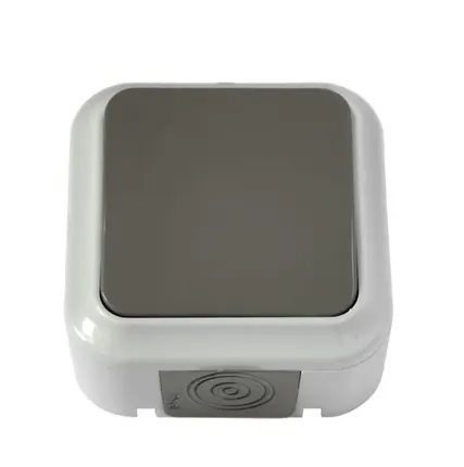 Фото №0 Выключатель влагозащищенный 1-клавишный серый Bylectrica (Светоприбор) IP54 А1 6-222(03) (60 шт)