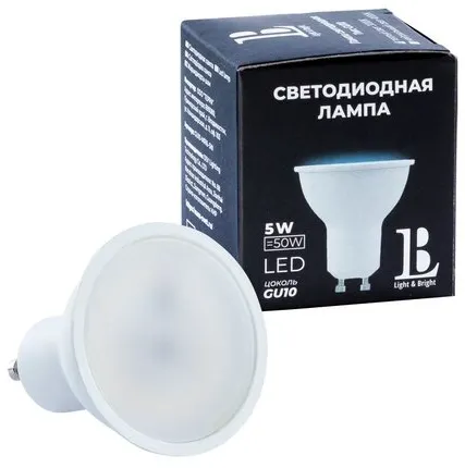 Фото №0 Светодиодная лампа L&B Софит 5W 400Lm 3000K GU10 GU10-5W-MR16-3000K