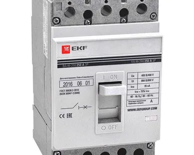 фото Выключатель автоматический 3п 250/250А 35кА ВА-99 PROxima EKF mccb99-250-250