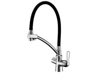 фото Смеситель для кухни Lemark Comfort под фильтр, гибкий излив LM3070C черный