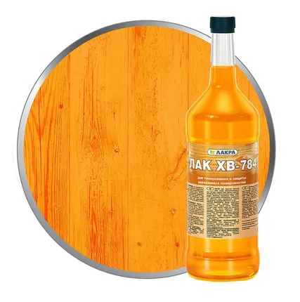 Фото №0 Лак для дерева ХВ-784 Янтарь, 0,5л Лакра