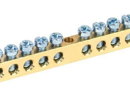 Фото №0 Шина PEN "земля-ноль" 6х9мм 14/1 (14групп/крепеж по центру) ИЭК YNN10-14-100