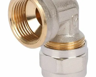 фото Угольник-переходник STOUT с внутренней резьбой 3/4 х20 для металлопластиковых труб винтовой