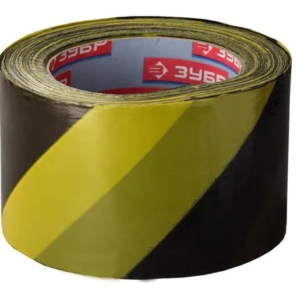 Фото №0 Лента ЗУБР "МАСТЕР" сигнальная, цвет желто-черный, в индивидуальн