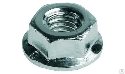 Фото №0 Гайка ЗУБР 6-гран. DIN 6923 с фланцем, кл.прочн. 8, оцинк. M5, 15000шт