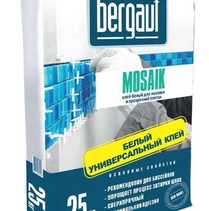 Фото №0 Клей для мозаики и прозрачной плитки "mosaik" (Бергауф), 5 кг