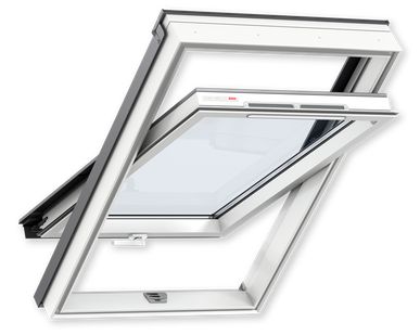 фото Окно мансардное VELUX  GLP 0073BIS БЕЛЫЙ ПЛАСТИК 78*118 Ручка снизу КОМФОРТ