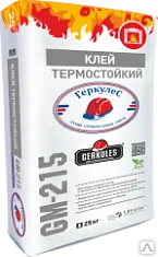 фото ГЕРКУЛЕС GM- 215 Клей термостойкий для печей и каминов (25кг)/48