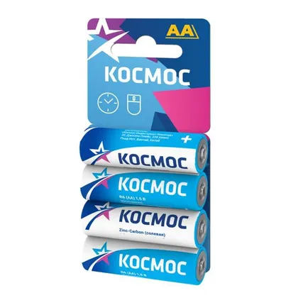 Фото №0 Элемент питания солевой R6 4хBL (блист.4шт) Космос KOCR64BL