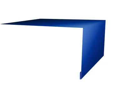 фото Планка околооконная простая 200х75 0,5 Satin с пленкой RAL 5005 сигнальный синий