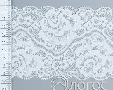 фото Кружево стрейч гипюр 6322 90 мм, белый
