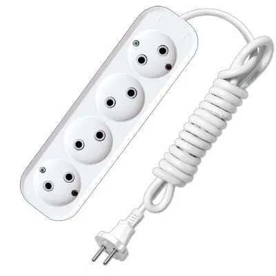 Фото №0 Удлинитель 4х2м без заземл. 10А IP20 Е-204  АБС-пл. ПВС 2х0.75 UNIVersal 9634266