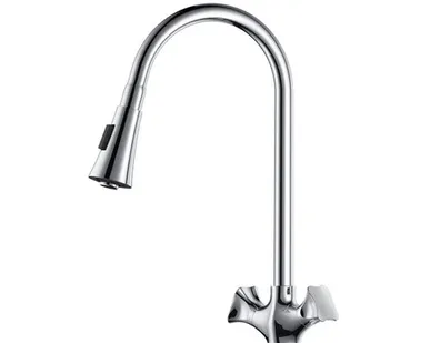 фото Смеситель для кухни D&K Hessen Grimm с выдвижной лейкой