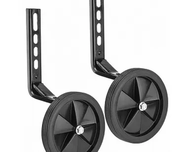 фото Дополнительные колеса (черные) HL-TW15 12"-20" с черными кронштейнами пластик/металл