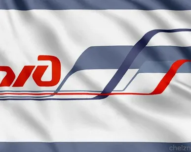 фото Флаг РЖД [100х150 см. из ткани Атлас]