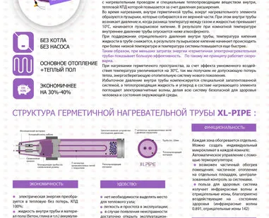 фото Электро-водяной тёплый пол XL PIPE-005