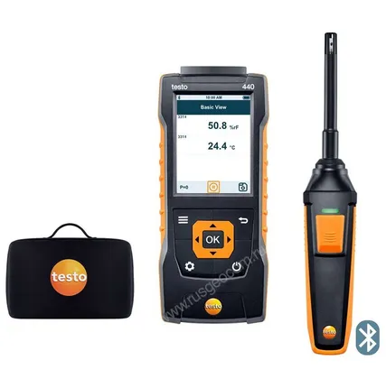Фото №0 Комплект Testo 440 с Bluetooth-зондом влажности и температуры и кейсом