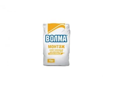 фото Клеевая смесь Волма Монтаж гипсовая монтажная 15кг
