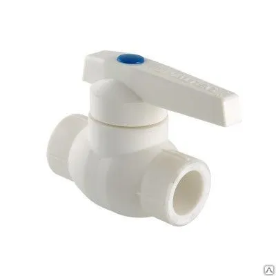 Фото №0 Кран шаровой 20белый полипропиленовый  VALTEC (VTp.743.0.020)