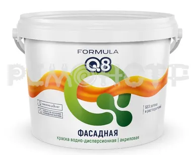 фото Краска вд фасад  3 кг ВД-АК белоснежная FORMULA Q8 (4/168) П