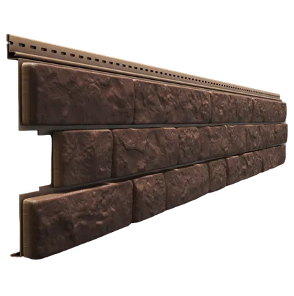 Фото №0 Сайдинг Docke BERGART Кедровый орех Деке LUX под камень