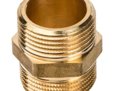 фото Ниппель латунь переходной Ду1/2"х18 с евроконусом НР R180R Giacomini R180RY016, 1/2"х18 мм