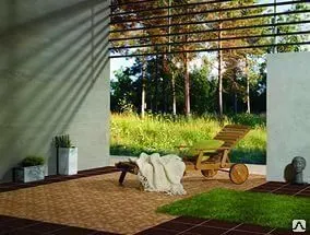 фото Керамогранит Bergamo бежевый, коричневый 42х42