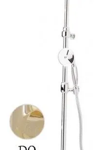 фото Душевая колонная со смесителем, верхним и ручным душем золото 24 карат, руч