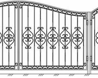 фото Ворота кованые "Тиринф"