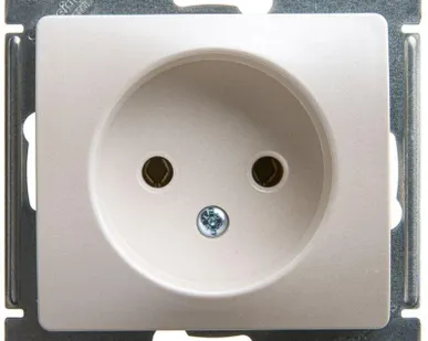 фото Розетка 1-м СП Glossa 16А IP20 250В без заземл. механизм перламутр. SE GSL000641