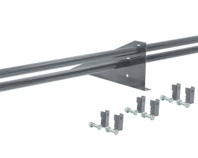 фото Снегозадержатель трубчатый для фальцевой кровли Optima RAL 9006 3м