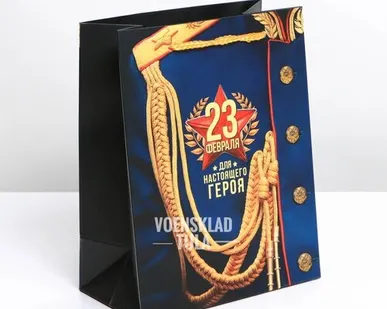 фото Пакет ламинированный вертикальный «Для настоящего героя!»