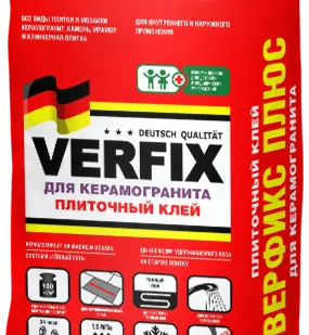 фото Верфикс Плюс (Verfix Plus) плиточный клей для керамогранита, 25 кг