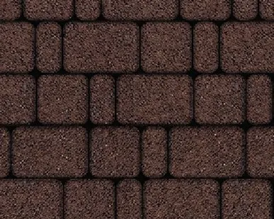 фото Тротуарная плитка Выбор Классико Гранит 60 мм 3 камня Коричневая