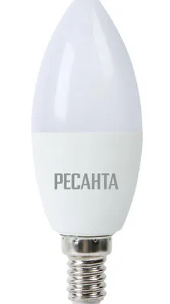 Фото №0 Лампа светодиодная РЕСАНТА LL-R-C37-7W-230-3K-E14