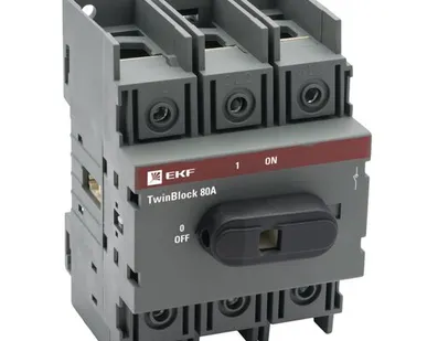 фото Рубильник 80A 3P c рукояткой управления для прямой...