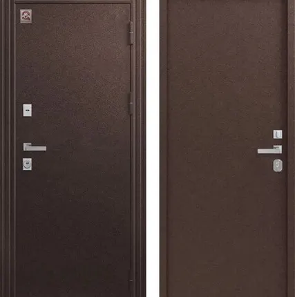 Фото №0 Дверь входная с терморазрывом Т-1 (Центурион) металл/металл, Медный муар (Антрацит Муар) 2050х860мм, ПРАВАЯ