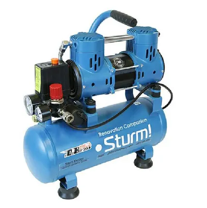 Фото №0 Компрессор безмасляный AC93210OL Sturm! 0,9кВт, 180л/мин, ресивер 10л, бесшумный