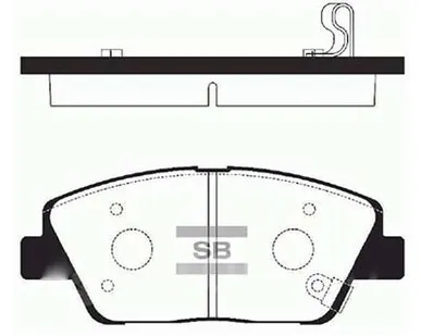 фото Sangsin Brake Колодки тормозные передние Optima 12 (R15) ор 581012TA00 Sangsin SP1397