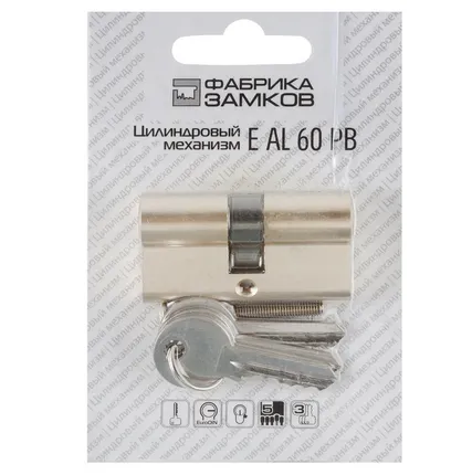 Фото №1 Цилиндровый механизм E AL 60 РВ латунь (золото) ключ/ключ Фабрика замков