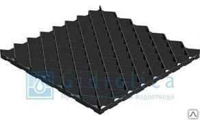 фото Решетка газонная Gidrolica Eco Pro РГ-60.60.4 - пластиковая черная