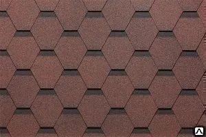 Фото №0 Гибкая черепица Деке Eurasia Шестигранник Красный