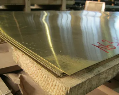 фото Латунный лист 0,8 Л63, ЛС59