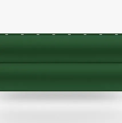 Фото №0 Сайдинг Металлический сайдинг «Бревно» 0.45 мм RAL 6002, Зеленый лист