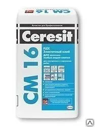 фото Эластичный клей для плитки Ceresit CM 16/25 Россия, 25 кг