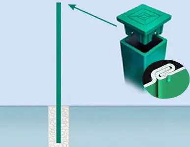 фото Столб под бетонирование - 1150.60х40.1,5мм (RAL 6005)