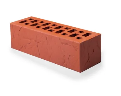 фото Кирпич лицевой керамический Красный «Сланец» пустотелый Евро 0.9 НФ