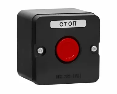 фото Пост кнопочный ПКЕ-212/1 кнопка "Стоп" красн. Электро...